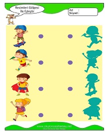 Gölgesi İle Eşleştir Çalışma Sayfaları